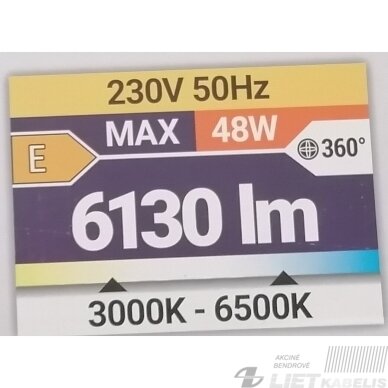 LED šviestuvas ARIEL 48W, 3000-6500K, 6130Lm, su pulteliu, Struhm 3