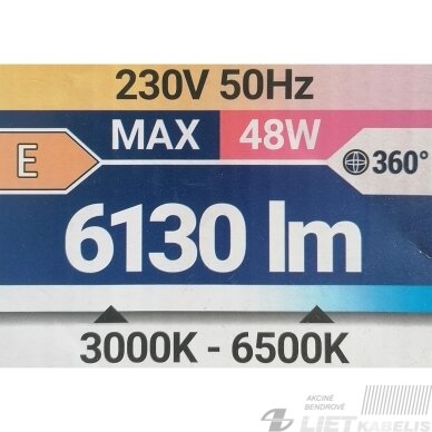 LED šviestuvas ARIEL 48W, 3000-6500K, 6130lm, su pulteliu, Struhm 1