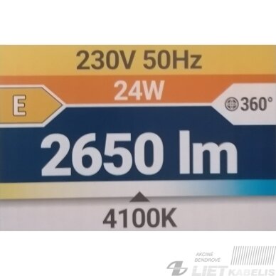 LED Šviestuvas Aurelia, kvadratinis, 24W, 4000K, 1560Lm, IP44, Struhm 1