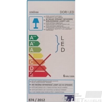 LED šviestuvas Dori 6W, 4000K, 430lm, pastatomas stalinis,STRUHM 4