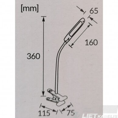 LED šviestuvas DORI CLIP 6W, 4200K, 430lm, tvirtinamas stalinis,STRUHM 3 LED šviestuvas DORI CLIP 6W, 4200K, 430lm, tvirtinamas stalinis,STRUHM 3