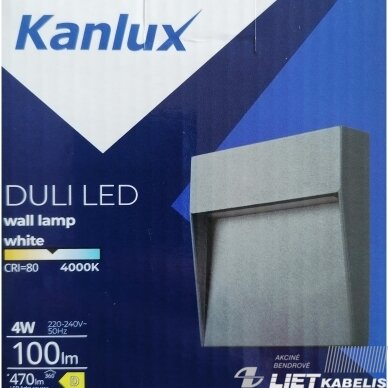 LED šviestuvas DULI 4W, 4000K, 470Lm, IP54, virštinkinis, KANLUX 6 LED šviestuvas DULI 4W, 4000K, 470Lm, IP54, virštinkinis, KANLUX 6