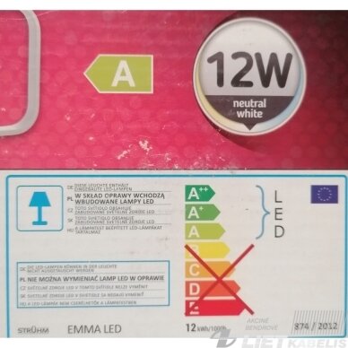 LED šviestuvas EMMA 12W, 4000K, 920lm, IP20, STUHM 1