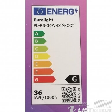 LED šviestuvas FLORENCE 36W, 2250lm, 2700K/4000K/6000K su pulteliu EUROLIGHT 2 LED šviestuvas FLORENCE 36W, 2250lm, 2700K/4000K/6000K su pulteliu EUROLIGHT 2