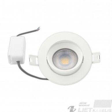 LED šviestuvas įleidžiamas, apvalus 6W, 3000K, 550Lm, IP20,Tungsram 1 LED šviestuvas įleidžiamas, apvalus 6W, 3000K, 550Lm, IP20,Tungsram 1