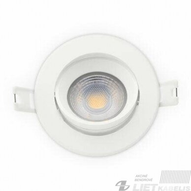 LED šviestuvas įleidžiamas, apvalus 6W, 3000K, 550Lm, IP20,Tungsram LED šviestuvas įleidžiamas, apvalus 6W, 3000K, 550Lm, IP20,Tungsram