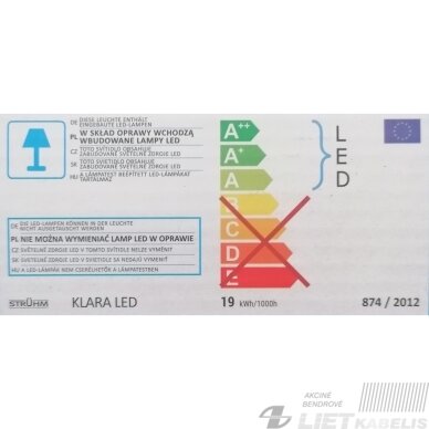 LED šviestuvas KLARA C , 19W, IP44, 4000K, Struhm 5
