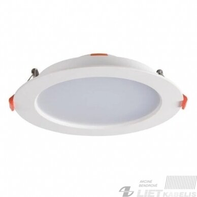LED šviestuvas LITEN-NW įleidžiamas, apvalus, 6W, 3000K, 390LM, IP40/20, Kanlux