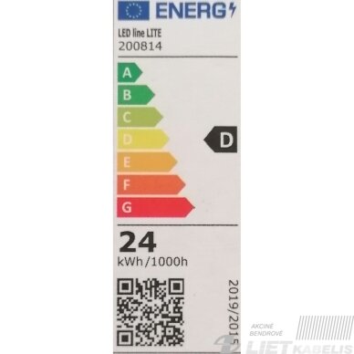 LED šviestuvas MOLLY 24W, 3000K, 2350lm, įleidžiamas, LED line 3