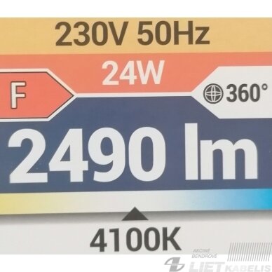 LED šviestuvas OPERA apvalus, 24W, 4000K, 1650Lm, IP44, Struhm 5
