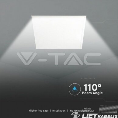 LED šviestuvas  panelė 36W, 4000K, 4320 lm, 595x595mm, V-TAC 1