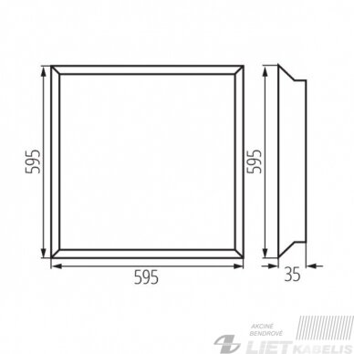 LED šviestuvas panelė 38W, 4000K, 3800lm, 6060mm Kanlux 4 LED šviestuvas panelė 38W, 4000K, 3800lm, 6060mm Kanlux 4