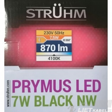 LED šviestuvas PRYMUS 7W, 4000K, 870Lm, 43cm, virštinkinis, IP44, Struhm 1 LED šviestuvas PRYMUS 7W, 4000K, 870Lm, 43cm, virštinkinis, IP44, Struhm 1