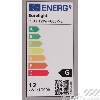 LED šviestuvas  Riga 12W, 4000K IP65,  Eurolight 1