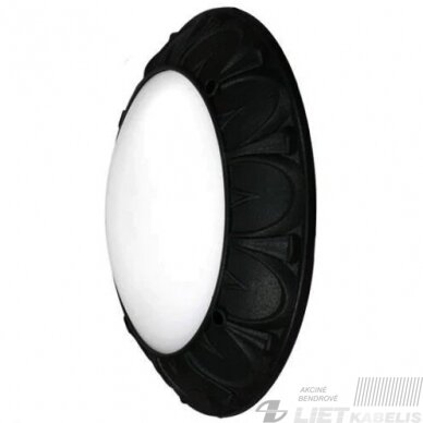 LED šviestuvas RITA GX53, 11W ,4000K, IP66, apvalus juodais kraštais, Fumagalli 1