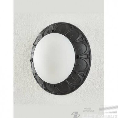 LED šviestuvas RITA GX53, 11W ,4000K, IP66, apvalus juodais kraštais, Fumagalli