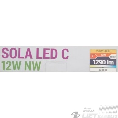 LED šviestuvas SOLA 12W, 4000K, 1290lm, virštinkinis, apvalus, STRUHM 2 LED šviestuvas SOLA 12W, 4000K, 1290lm, virštinkinis, apvalus, STRUHM 2