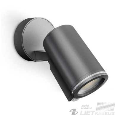 LED šviestuvas SPOT ONE S 6,7W, 3000K, 620lm su judesio davikliu, antracitas, IP44, STEINEL LED šviestuvas SPOT ONE S 6,7W, 3000K, 620lm su judesio davikliu, antracitas, IP44, STEINEL