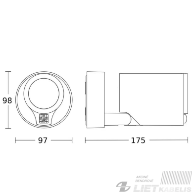 LED šviestuvas SPOT ONE S 6,7W, 3000K, 620lm su judesio davikliu, antracitas, IP44, STEINEL 2 LED šviestuvas SPOT ONE S 6,7W, 3000K, 620lm su judesio davikliu, antracitas, IP44, STEINEL 2