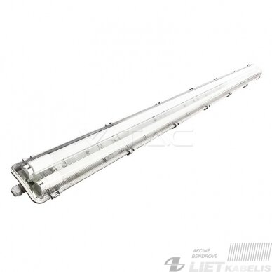 LED šviestuvas T8, 2x150 cm, IP65 LED šviestuvas T8, 2x150 cm, IP65
