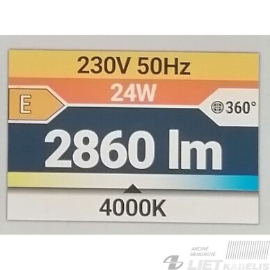 LED šviestuvas TOTEM 24W, 4000K ,2860lm, apvalus, IP20, Struhm 1 LED šviestuvas TOTEM 24W, 4000K ,2860lm, apvalus, IP20, Struhm 1