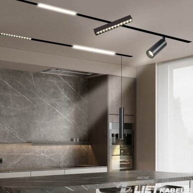Magnetinės apšvietimo sistemos LED šviestuvas L20/FGDB-1200, 36W, 3000K , juodas, SPRING 1