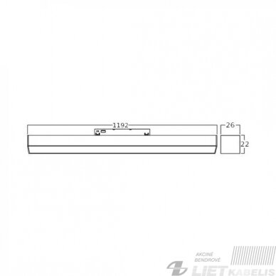 Magnetinės apšvietimo sistemos LED šviestuvas L20/FGDB-1200, 36W, 3000K , juodas, SPRING 3 Magnetinės apšvietimo sistemos LED šviestuvas L20/FGDB-1200, 36W, 3000K , juodas, SPRING 3