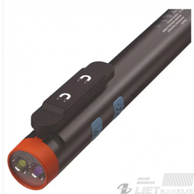 LED žibintuvėlis rankinis 450lm, USB+C, lazeris, BERNER 2