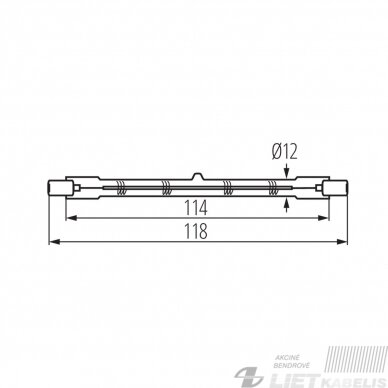 Lempa halogeninė 400W, R7s 8750lm 118mm Osram 1