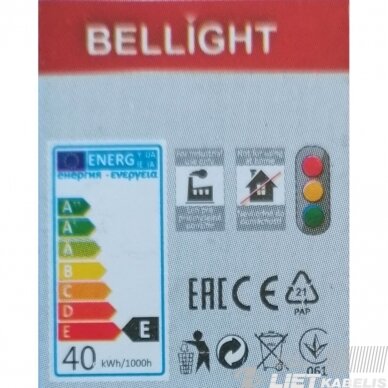 Lempa kaitrinė gartraukiui 40W, E14, Bellight 1 Lempa kaitrinė gartraukiui 40W, E14, Bellight 1
