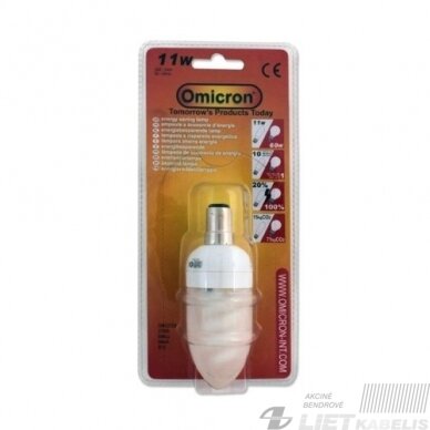 Lempa kompaktinė OMC9726, 11W, 2700K, 500lm, E27, Omicron Lempa kompaktinė OMC9726, 11W, 2700K, 500lm, E27, Omicron