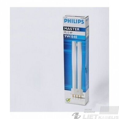 Lempa kompaktinė PL-S 9W/840, 4P 2G7, Philips Lempa kompaktinė PL-S 9W/840, 4P 2G7, Philips