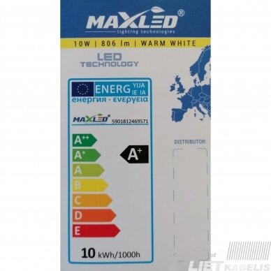 Lempa LED 10W E27 3000K 806 lm, MAX-LED 1 Lempa LED 10W E27 3000K 806 lm, MAX-LED 1