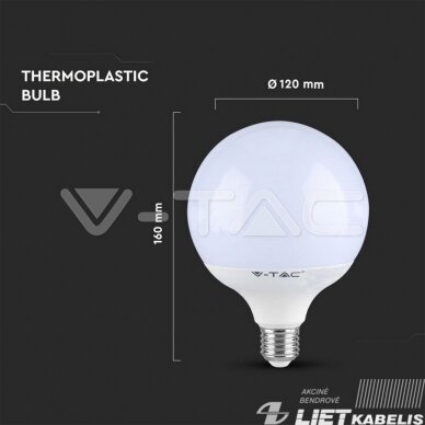 Lempa LED 22W, E27, 4000K, 2650Lm, G120, V-TAC 2