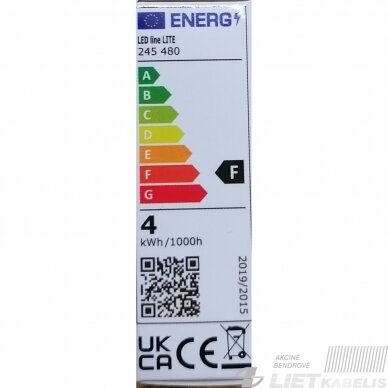 Lempa LED 4W, G9, 230V, 350lm, 2700K, keramikinė, LEDline 1 Lempa LED 4W, G9, 230V, 350lm, 2700K, keramikinė, LEDline 1