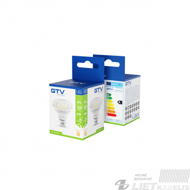 Lempa LED 4W, GU10, 3000K, 300LM, 230V, GTV 2 Lempa LED 4W, GU10, 3000K, 300LM, 230V, GTV 2