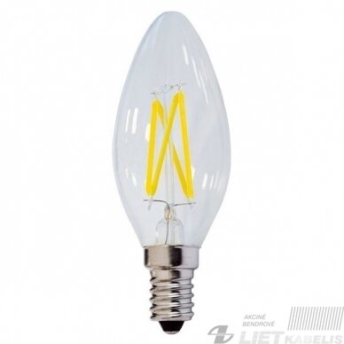 Lempa LED filamentinė 5W, E14, 3000K, 400LM,  GTV 2