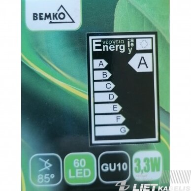 Lempa LED 60 3.3W, 230V, GU10, Bemko 1