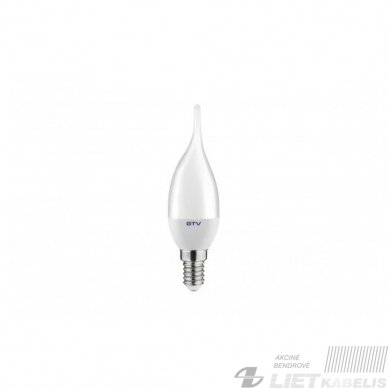Lempa LED 60SMD, 3,5W, E14, 2700K, liepsnelės formos, GTV