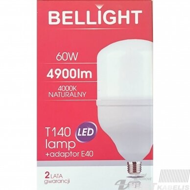 Lempa LED 60W, E27/E40, 4000K, 4900lm, Bellight