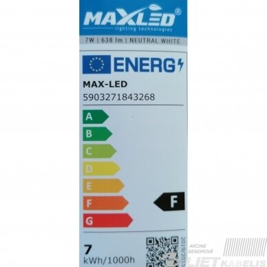 Lempa LED 7W, E14, 4500K, 648 lm, Maxled 1