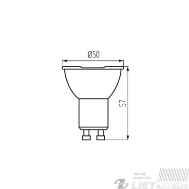 Lempa LED 7W, GU10, 3000K, 576 lm, 240V, Max-led 1