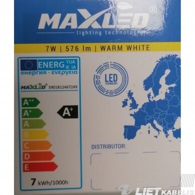 Lempa LED 7W, GU10, 3000K, 576 lm, 240V, Max-led 2