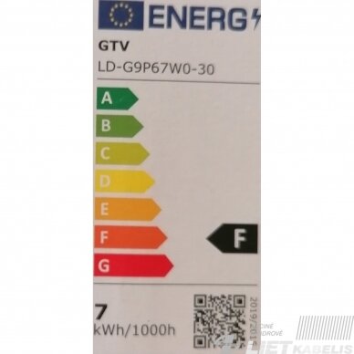 Lempa LED G9, 6,5W, 3000K ,IP20, GTV 1