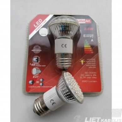 Lempa LED48 Power Chip, E27, 2,8W, 3500K, 220Lm, ActiveJet 1 Lempa LED48 Power Chip, E27, 2,8W, 3500K, 220Lm, ActiveJet 1