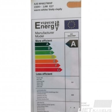 Lempa LED48 Power Chip, E27, 2,8W,  3500K, 220Lm, ActiveJet 2