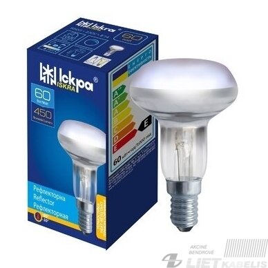 Lempa reflektorinė R50, 60W, 2800K, E14, Tungsram/Iskra Lempa reflektorinė R50, 60W, 2800K, E14, Tungsram/Iskra