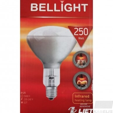 Lempa šildymo 250W, E27, Bellight Lempa šildymo 250W, E27, Bellight
