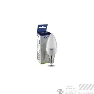 LED Lempa žvakės formos 8W, E14, 3000K ,GTV LED Lempa žvakės formos 8W, E14, 3000K ,GTV