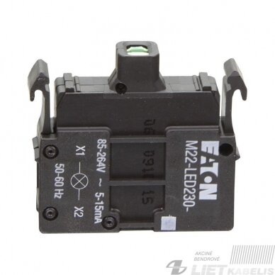 Lemputė M22-LED230-B, 85-264V, mėlyna, Eaton Lemputė M22-LED230-B, 85-264V, mėlyna, Eaton